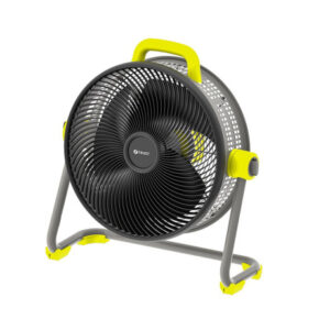 20-inch cooling fan floor trust, black/yellow.