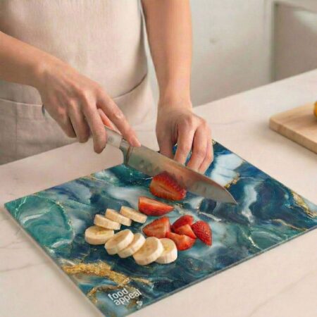 לוח חיתוך זכוכית 30X40 ס"מ MARBLE מבית Food appeal