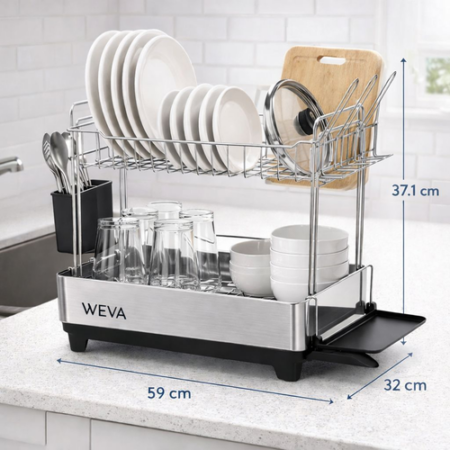 Weva Tidy Анти-Ржавчина стойка для блюд – 59x32x37 см