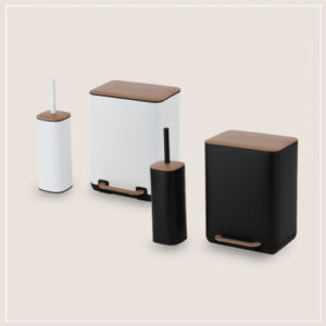 6 liter tin + Como model wooden lid brush