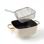 Mellisa Collection 24 cm Frying Pot with Basket – 4L – Mocha