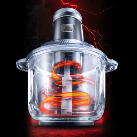 יש קוצץ ויש SMASHER מעבד מזון חשמלי 600W מיכל זכוכית 3 ליטר + 9 להבים